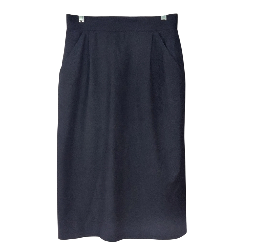 Escada Vintage Black Wool Pencil Skirt